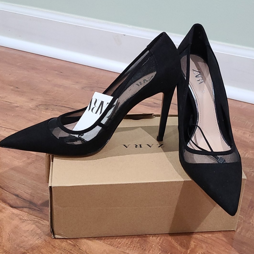 Zara suede lace shoes